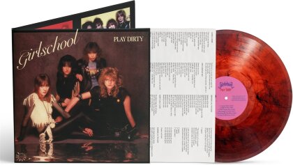 Girlschool - Play Dirty (2024 Reissue, Red Marble Vinyl, LP)