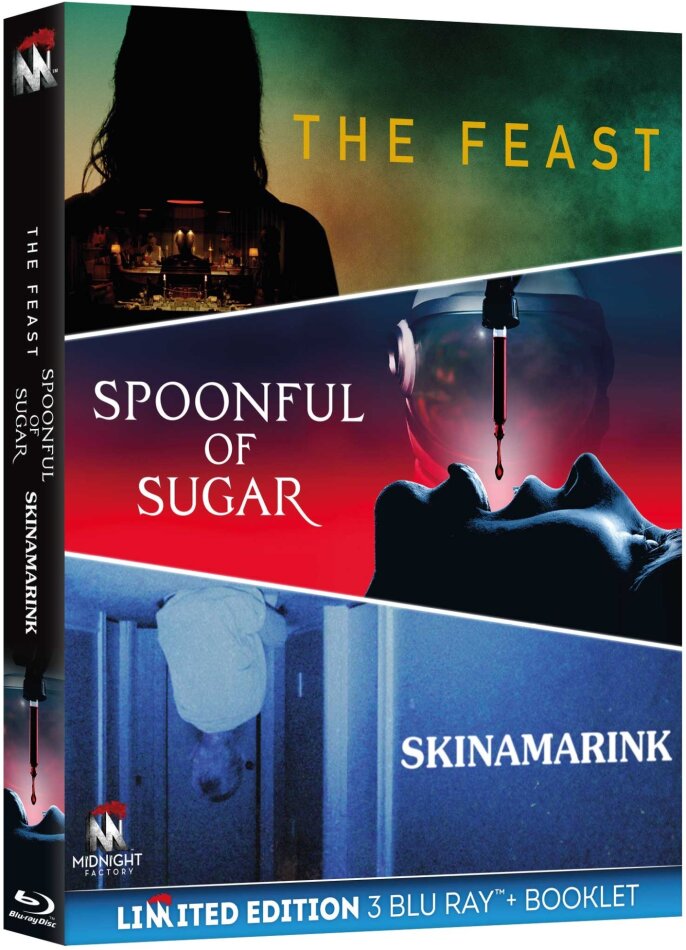 The Feast (2021) / Spoonful of Sugar (2022) / Skinamarink (2022) - Midnight Channel Boxset + Booklet, Limited Edition, 3 Blu-rays