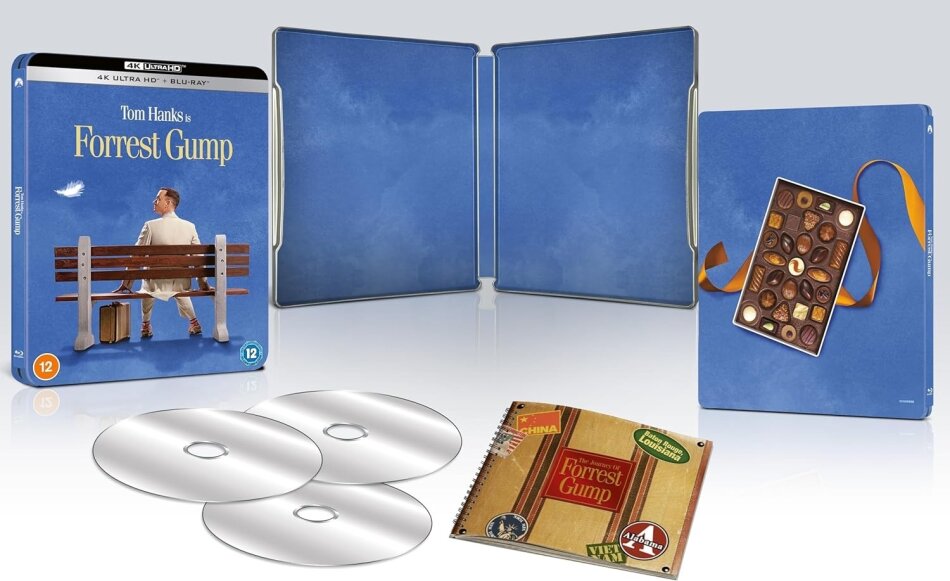 Forrest Gump (1994) + Booklet, Édition Limitée, Steelbook, 4K Ultra HD + 2 Blu-ray