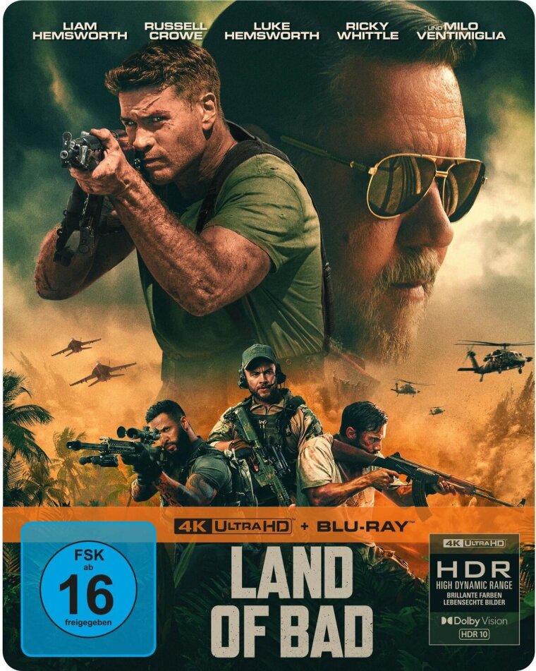 Land of Bad (2024) Limited Edition, Steelbook, 4K Ultra HD + Blu-ray