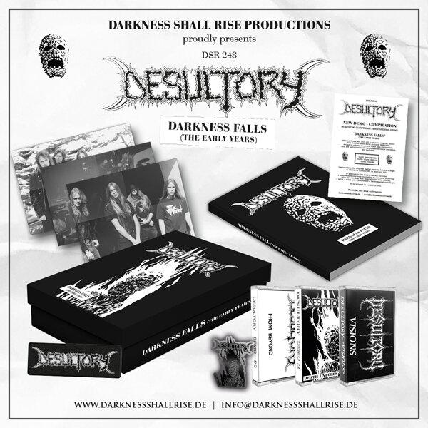 Desultory - Darkness Falls (The Early Years) 3-Tape Boxset, 3 Audiokassetten + Buch