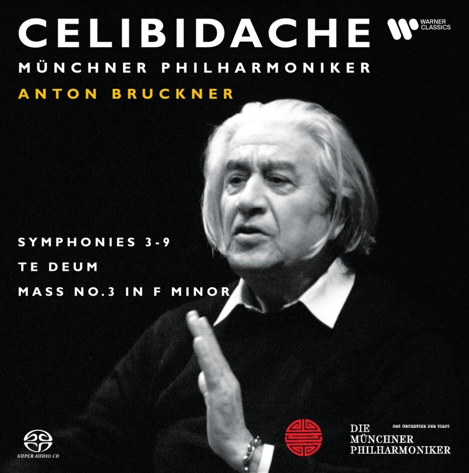 Anton Bruckner (1824-1896), Sergiu Celibidache & Münchner Philharmoniker (MP) - Sinfonien Nr.3-8,Te Deum,Messer Nr.3 12 SACDs