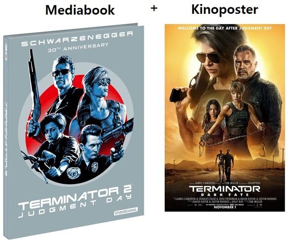 Terminator 2 - Judgment Day (1991) + Poster, 30th Anniversary Edition, Director's Cut, Kinoversion, Limited Collector's Edition, Mediabook, Extended Special Edition, 4K Ultra HD + Blu-ray 3D + Blu-ray