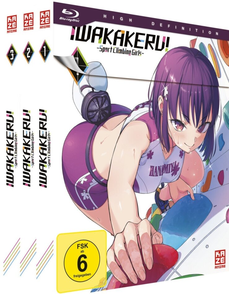 Iwakakeru - Sport Climbing Girls - Vol. 1-3 Gesamtausgabe, Bundle, 3 Blu-rays