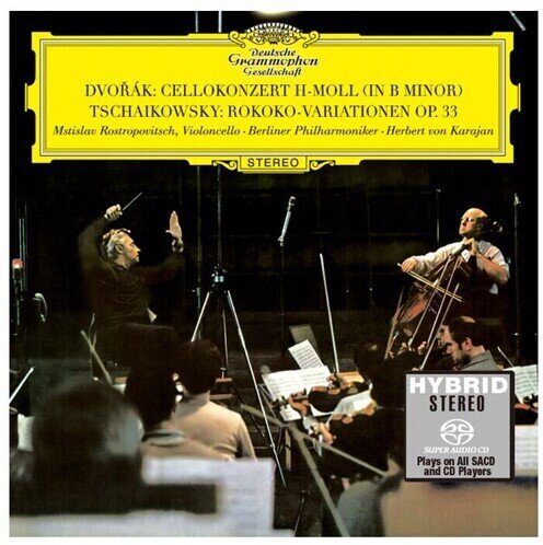 Berliner Philharmoniker, Antonin Dvorák (1841-1904), Peter Iljitsch Tschaikowsky (1840-1893), Herbert von Karajan & Mstislav Rostropovitsch - Dvorak: Cello Concerto & Tchaikovsky: Rokoko-Variations 2024 Reissue, Hybrid SACD