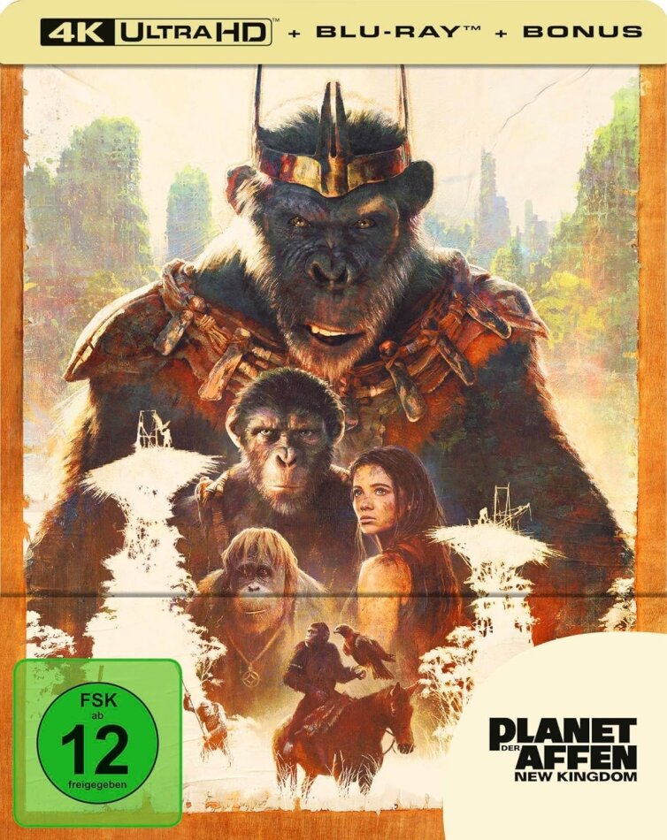 Planet der Affen: New Kingdom (2024) Limited Edition, Steelbook, 4K Ultra HD + Blu-ray