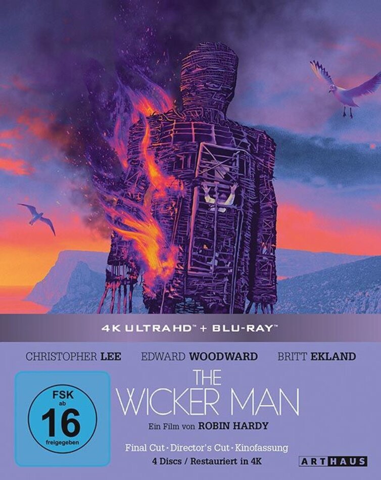 The Wicker Man (1973) Final Cut, Arthaus, Director's Cut, Kinoversion, Limited Edition, Restaurierte Fassung, Steelbook, 2 4K Ultra HDs + 2 Blu-rays