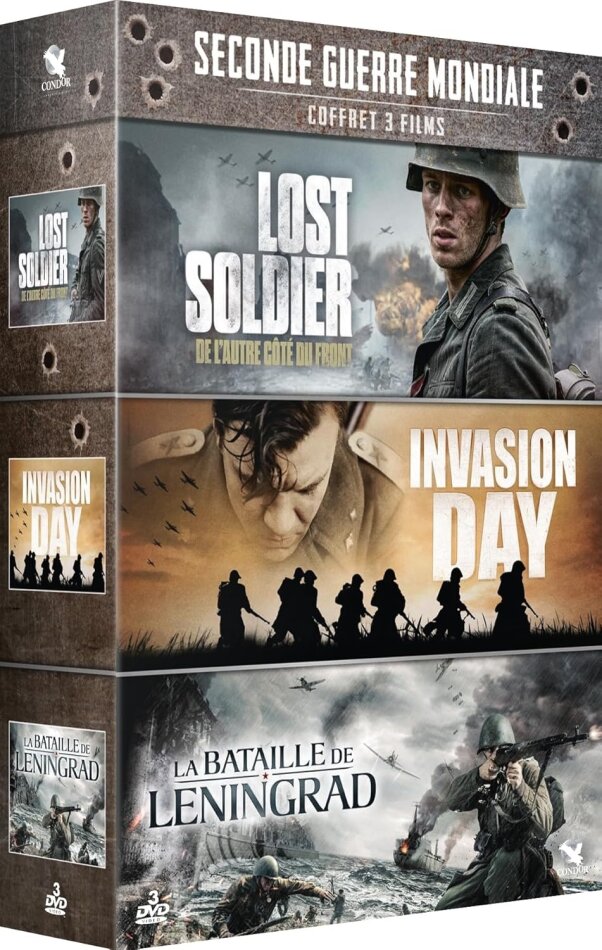 Seconde Guerre Mondiale - Lost Soldier / Invasion Day / La bataille de Leningrad 3 DVDs