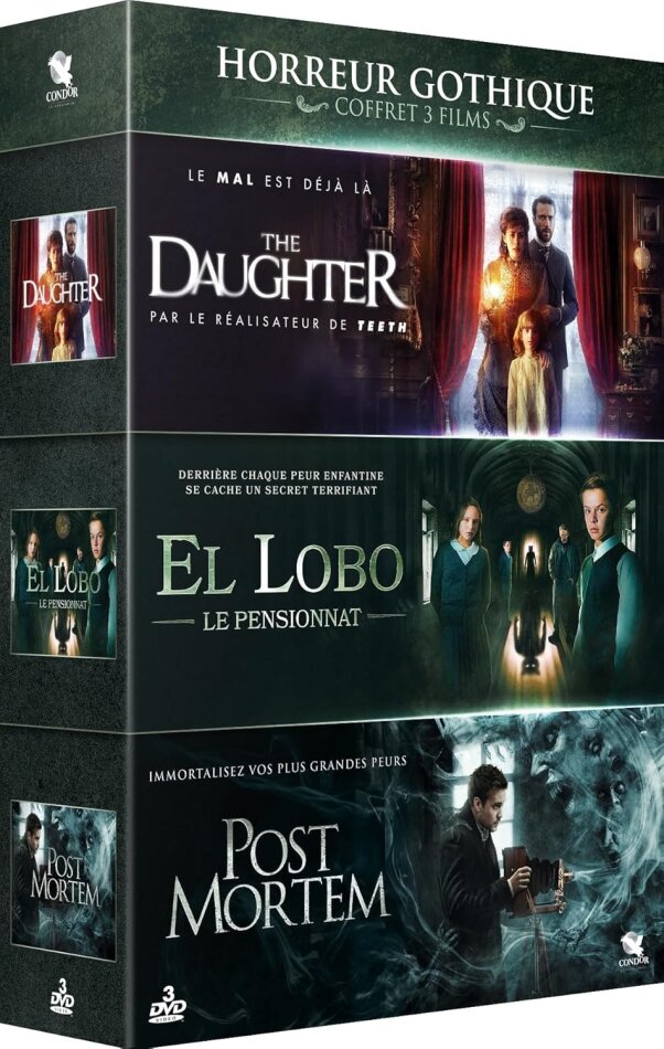 Horreur Gothique - The Daughter / El Lobo / Post Mortem 3 DVDs