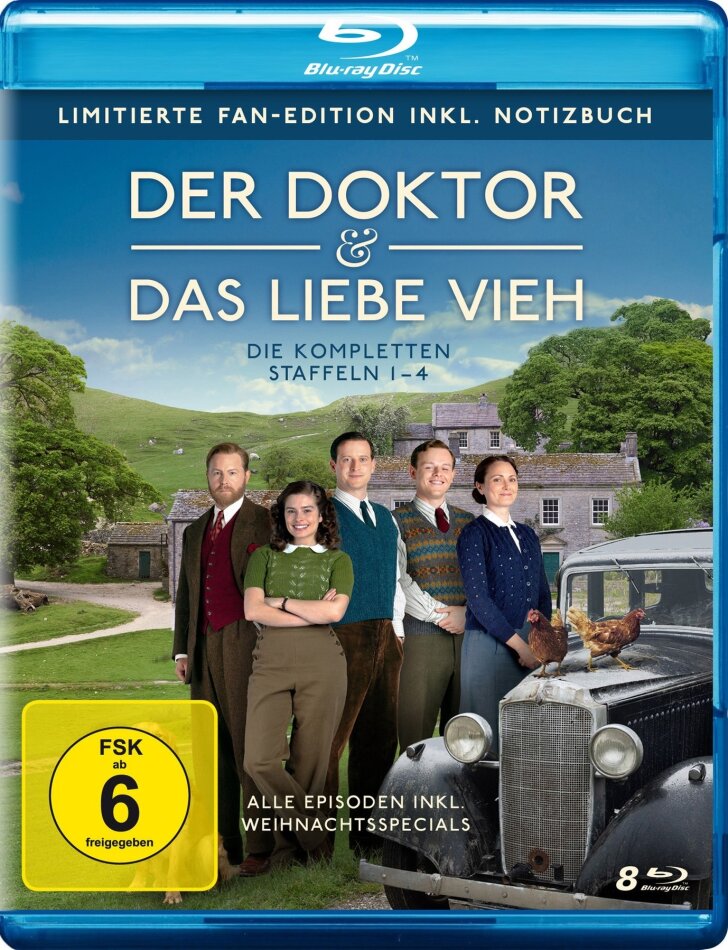 Der Doktor & das liebe Vieh - Staffel 1-4 + Notizbuch, Fan Edition, Limited Edition, 8 Blu-rays