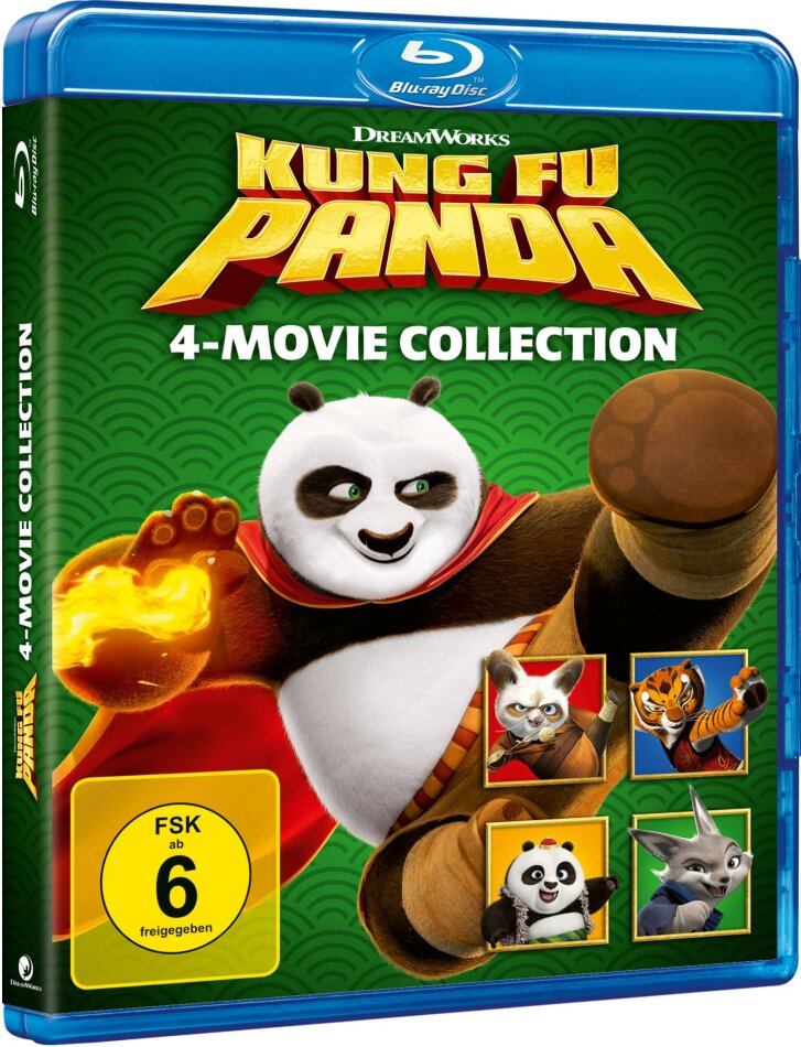 Kung Fu Panda 1-4 - 4-Movie Collection 4 Blu-rays