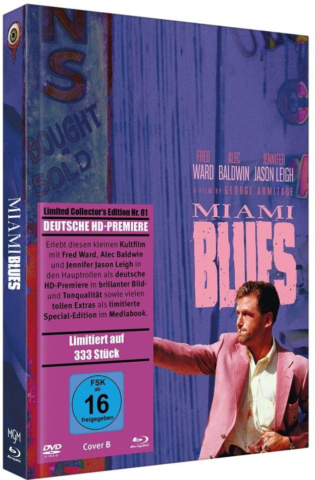 Miami Blues (1990) Cover B, Limited Collector's Edition, Mediabook, Blu-ray + DVD