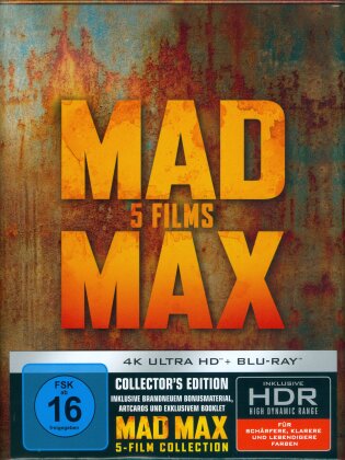 Mad Max 1-5 - 5-Film Collection (Benzinkanister Edition, Limited Collector's Edition, 6 4K Ultra HDs + 2 Blu-rays)