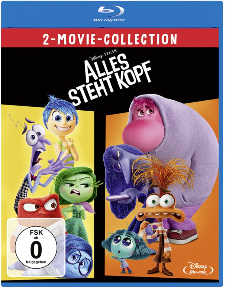 Alles steht Kopf (2015) / Alles steht Kopf 2 (2024) - 2-Movie-Collection 2 Blu-rays