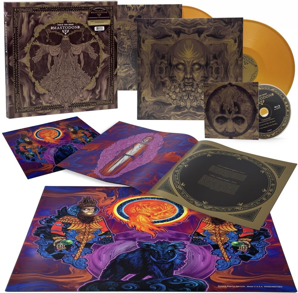 Mastodon - Crack The Skye 2024 Reissue, Reprise Records, 15th Anniversary Edition, Deluxe Edition, Limited Edition, Gold Vinyl, 2 LPs + Blu-ray