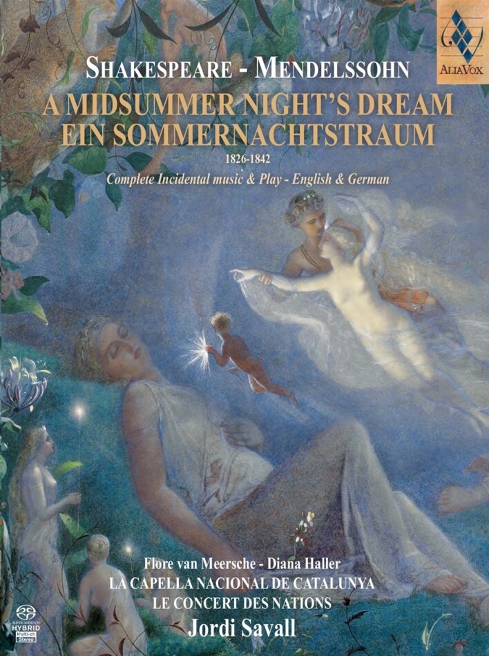 Jordi Savall, Felix Mendelssohn-Bartholdy (1809-1847), La Capella Nacional de Catalunya & Le Concert des Nations - Midsummer Night's Dream 2 CDs