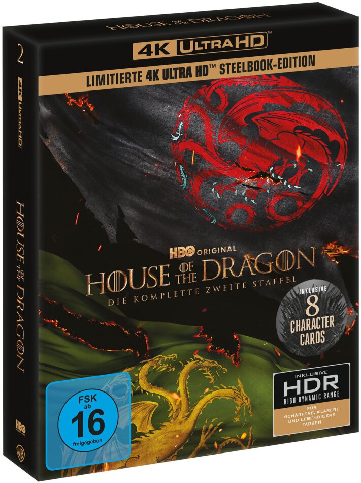 House of the Dragon (Game of Thrones) - Staffel 2 Schuber, Limited Edition, Steelbook, 4 4K Ultra HDs