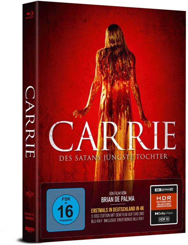 Carrie - Des Satans jüngste Tochter (1976) Schuber, Limited Collector's Edition, Mediabook, 4K Ultra HD + 2 Blu-rays