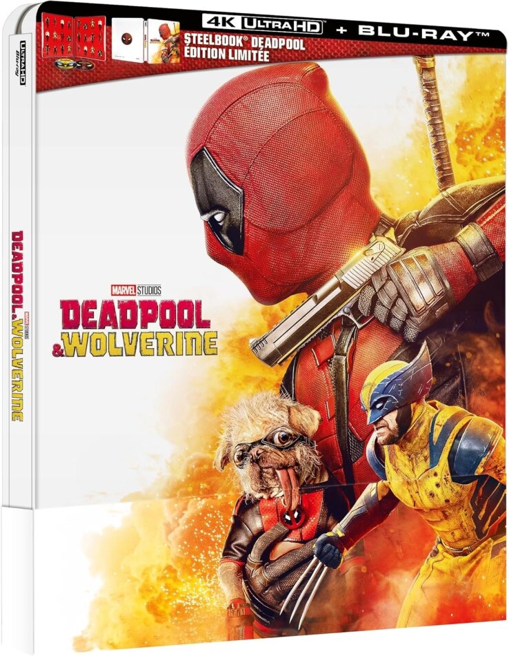 Deadpool & Wolverine - Deadpool 3 (2024) Cover Deadpool, Édition Limitée, Steelbook, 4K Ultra HD + Blu-ray