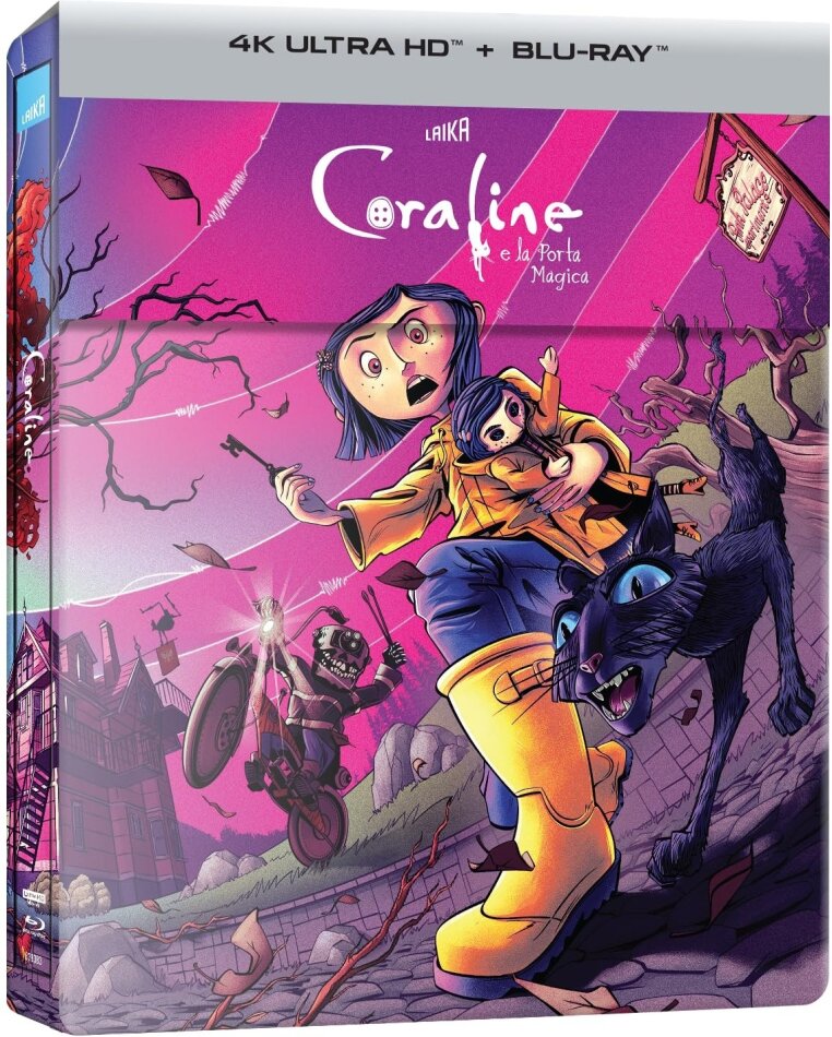 Coraline e la porta magica (2009) Limited Edition, Steelbook, 4K Ultra HD + Blu-ray