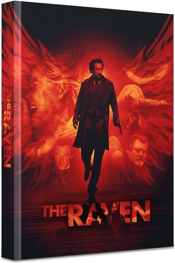 The Raven (2012) Cover W, Wattiert, Limited Edition, Mediabook, Blu-ray + DVD