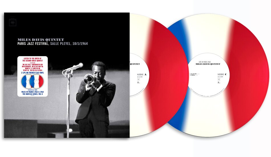 Miles Davis - Paris Jazz Festival Salle Playel 10/1/1964 Red/White/Blue Vinyl, 2 LPs