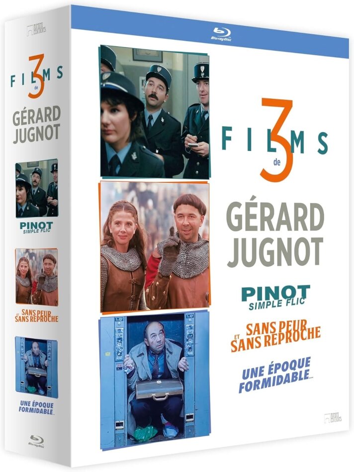 3 films de Gérard Jugnot - Pinot simple flic / Sans peur et sans reproche / Une époque formidable 3 Blu-rays
