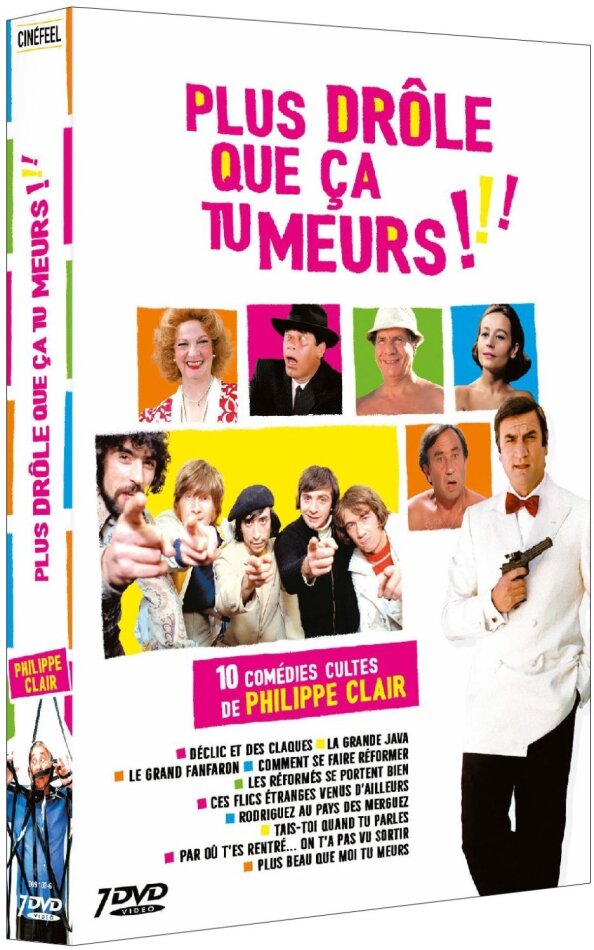 Plus drôle que ça tu meurs !!! - 10 comédies cultes de Philippe Clair 7 DVDs