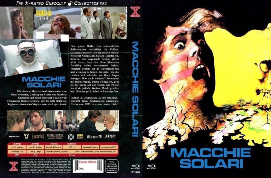 Macchie Solari (1975) The X-Rated Eurocult Collection, Cover A, Limited Edition, Mediabook, Blu-ray + DVD
