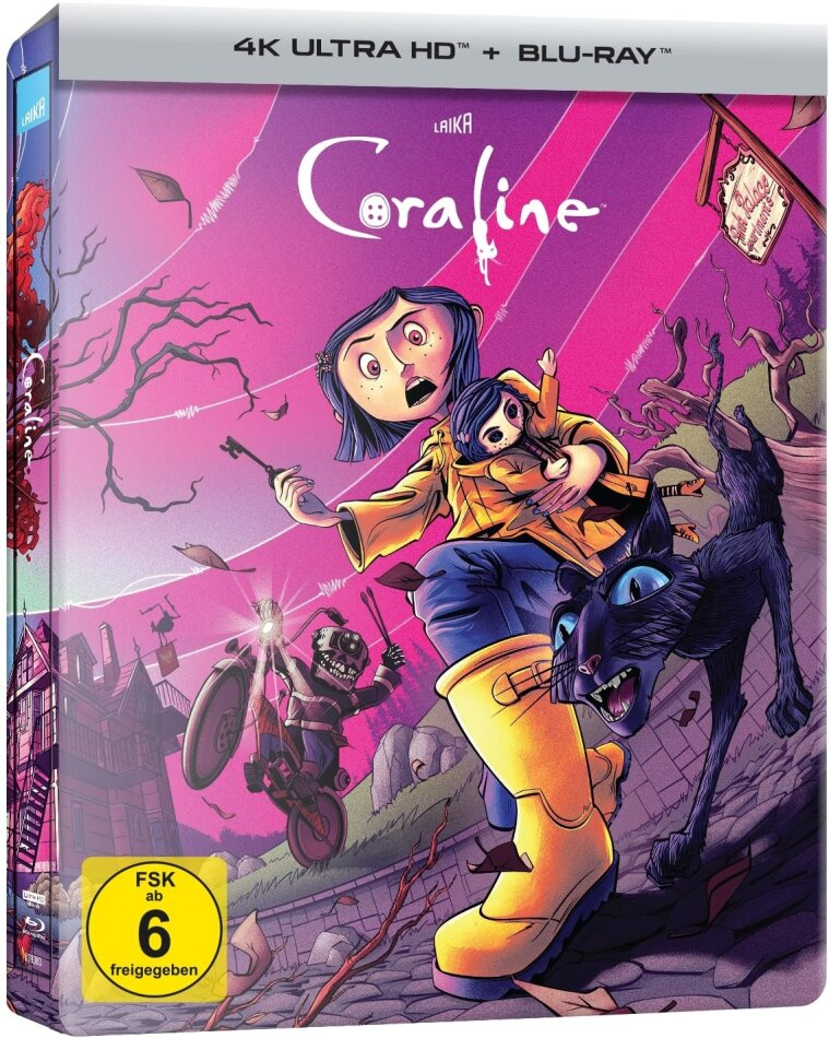 Coraline (2009) Limited Edition, Steelbook, 4K Ultra HD + Blu-ray