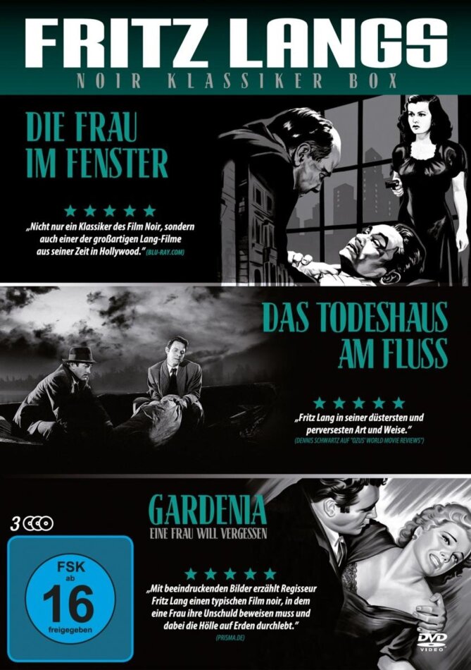 Fritz Langs Noir Klassiker Box - Die Frau im Fenster / Das Todeshaus am Fluss / Gardenia - Eine Frau will vergessen 3 DVDs