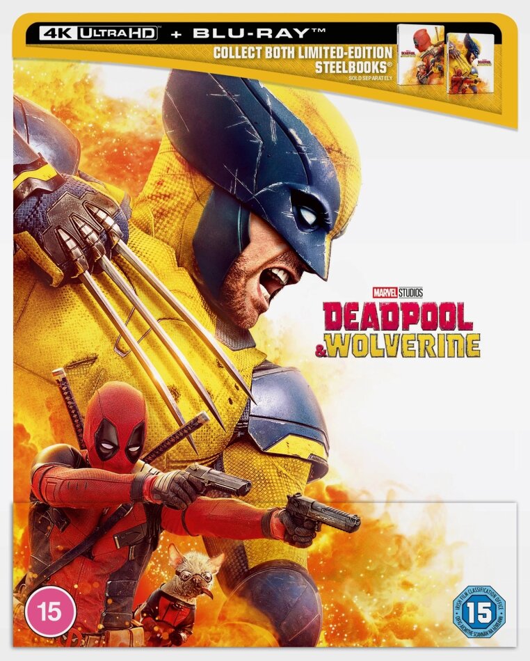 Deadpool & Wolverine - Deadpool 3 (2024) Cover Wolverine, Limited Edition, Steelbook, 4K Ultra HD + Blu-ray