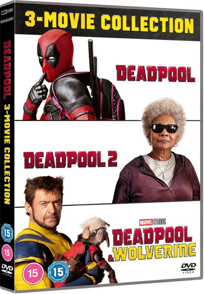 Deadpool: 3-Movie Collection - Deadpool (2016) / Deadpool 2 (2018) / Deadpool & Wolverine (2024) 3 DVDs