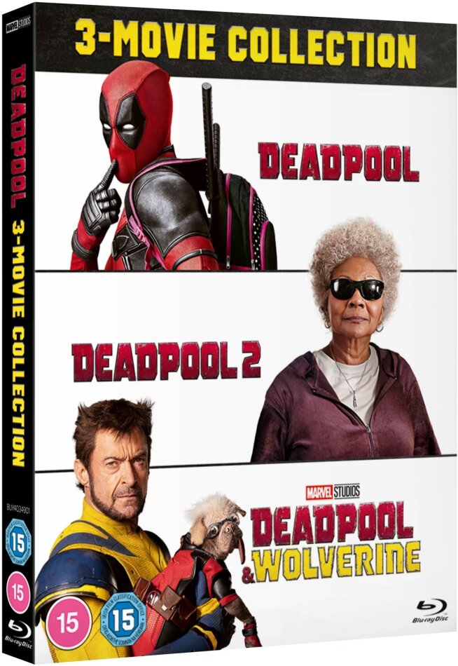 Deadpool: 3-Movie Collection - Deadpool (2016) / Deadpool 2 (2018) / Deadpool & Wolverine (2024) 3 Blu-rays