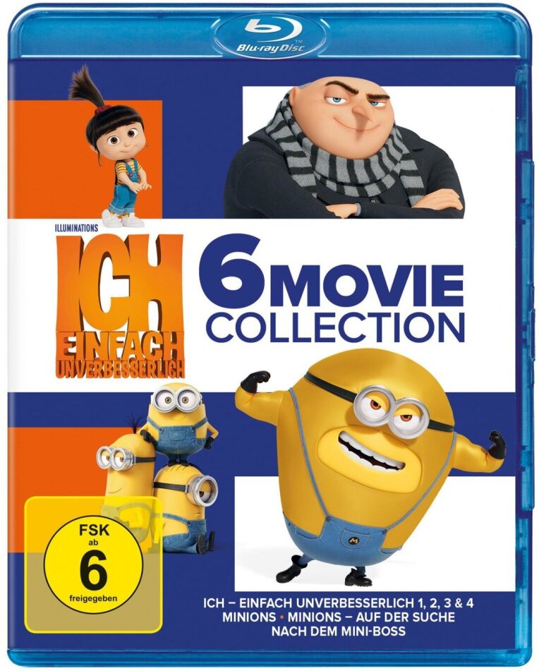 Ich - Einfach unverbesserlich 1-4 / Minions / Minions - Auf der Suche nach dem Mini-Boss (2022) - 6-Movie Collection 6 Blu-rays