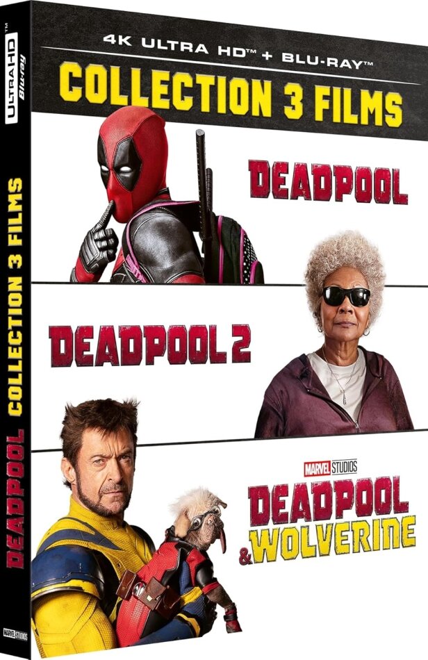 Deadpool: Collection 3 Films - Deadpool (2016) / Deadpool 2 (2018) / Deadpool & Wolverine (2024) 3 4K Ultra HDs + 3 Blu-ray