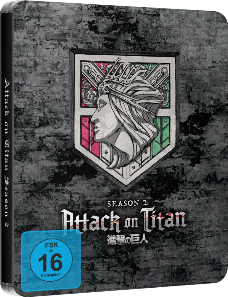 Attack on Titan - Staffel 2 Gesamtausgabe, Limited Edition, Steelbook, 2 DVDs