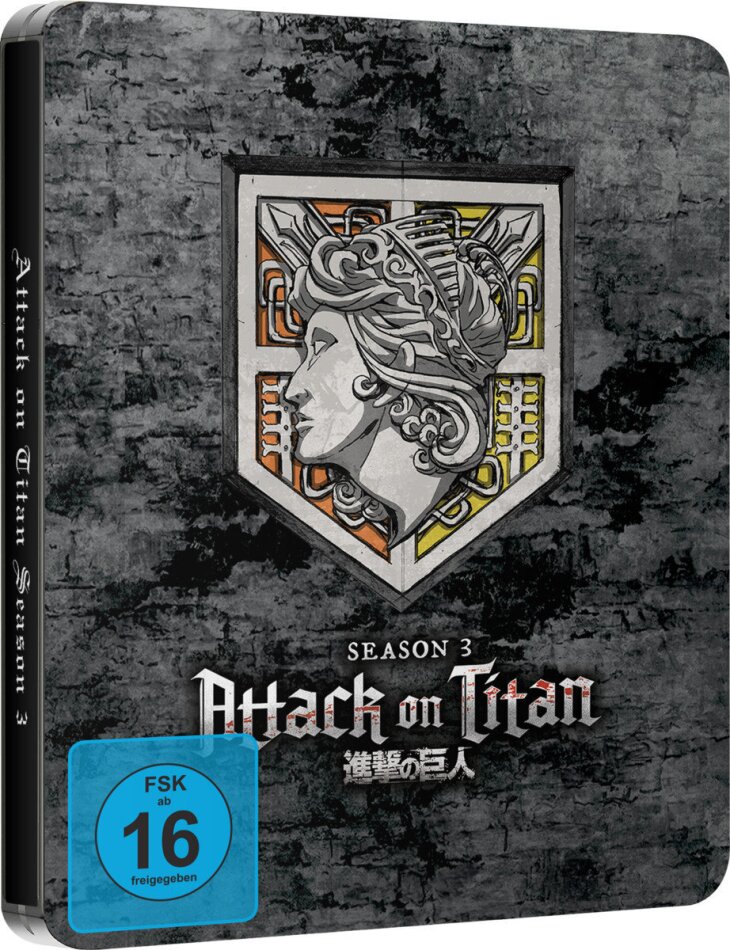 Attack on Titan - Staffel 3 Gesamtausgabe, Limited Edition, Steelbook, 4 Blu-rays