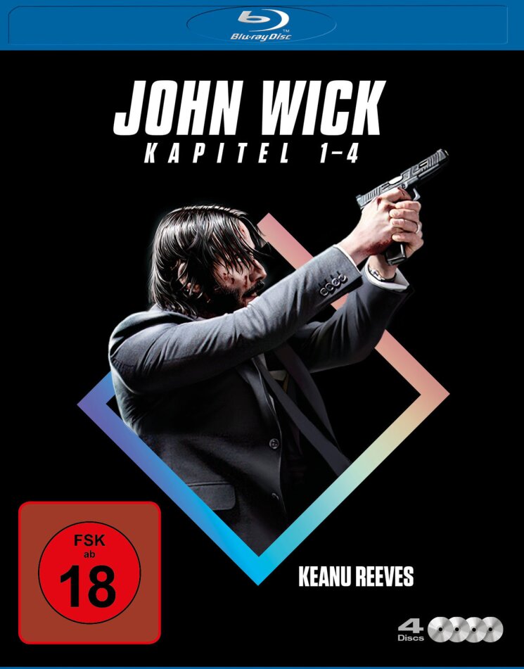John Wick: Kapitel 1-4 4 Blu-rays