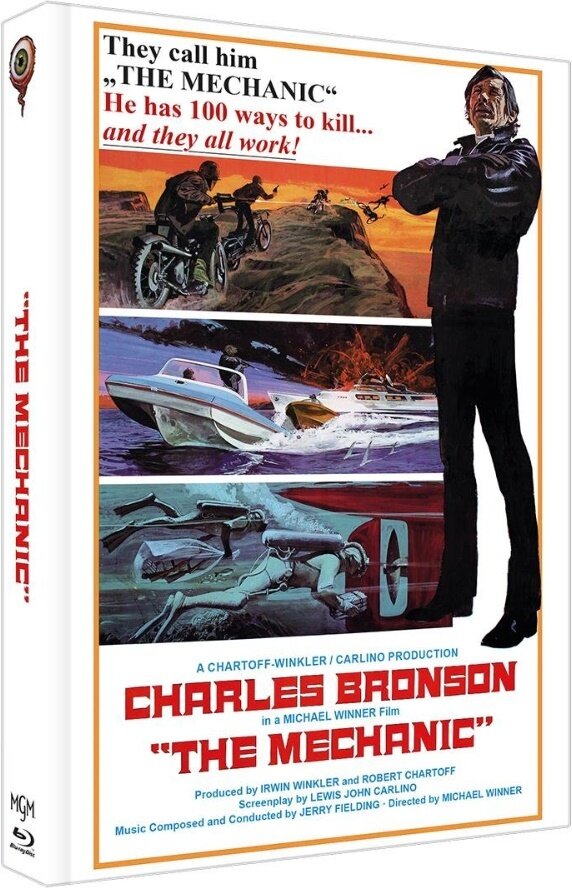 The Mechanic (1972) Cover E, Limited Edition, Mediabook, Uncut, Blu-ray + DVD