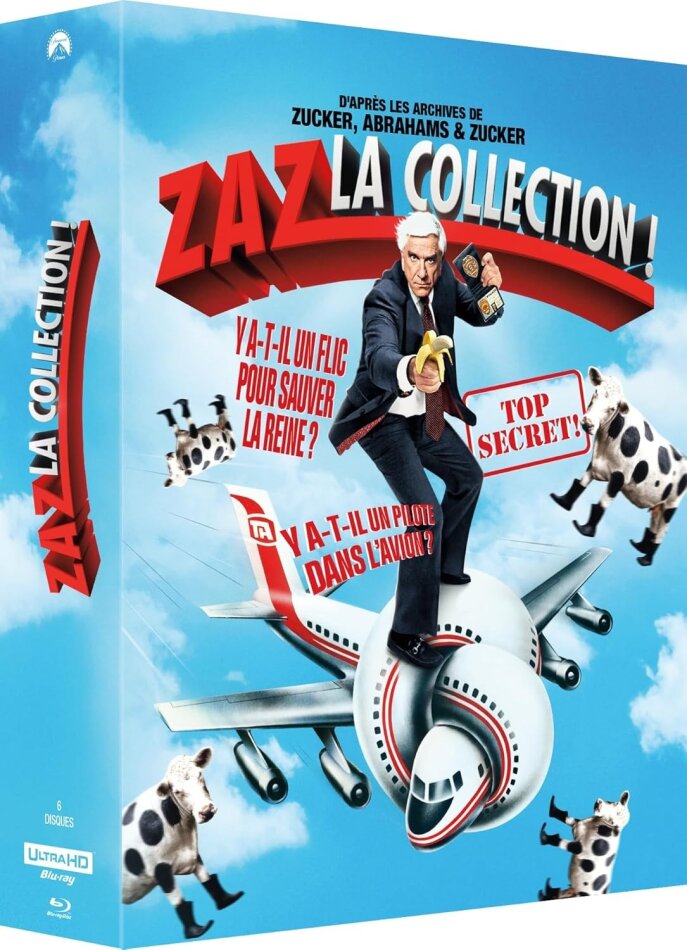 ZAZ La Collection ! - Y a-t-il un pilote dans l'avion ? / Top Secret ! / Y a-t-il un flic pour sauver la reine Édition Limitée, 3 4K Ultra HDs + 3 Blu-ray