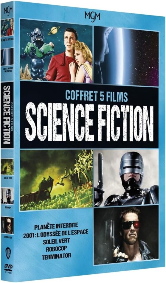 Coffret 5 Films Science Fiction - Planète interdite / 2001 : L'odyssée de l'espace / Soleil vert / Robocop / Terminator 5 DVD