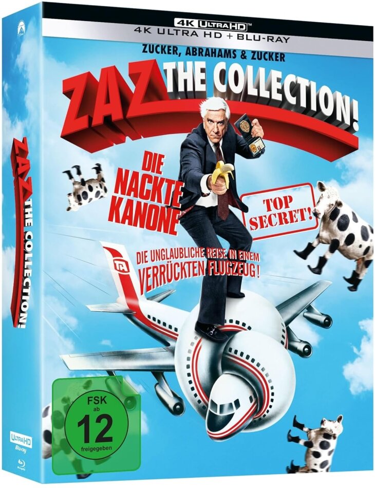 ZAZ: The Collection! - Die nackte Kanone (1988) / Top Secret! (1984) / Die unglaubliche Reise in einem verrückten Flugzeug! (1980) Schuber, Digipack, 3 4K Ultra HDs + 3 Blu-rays