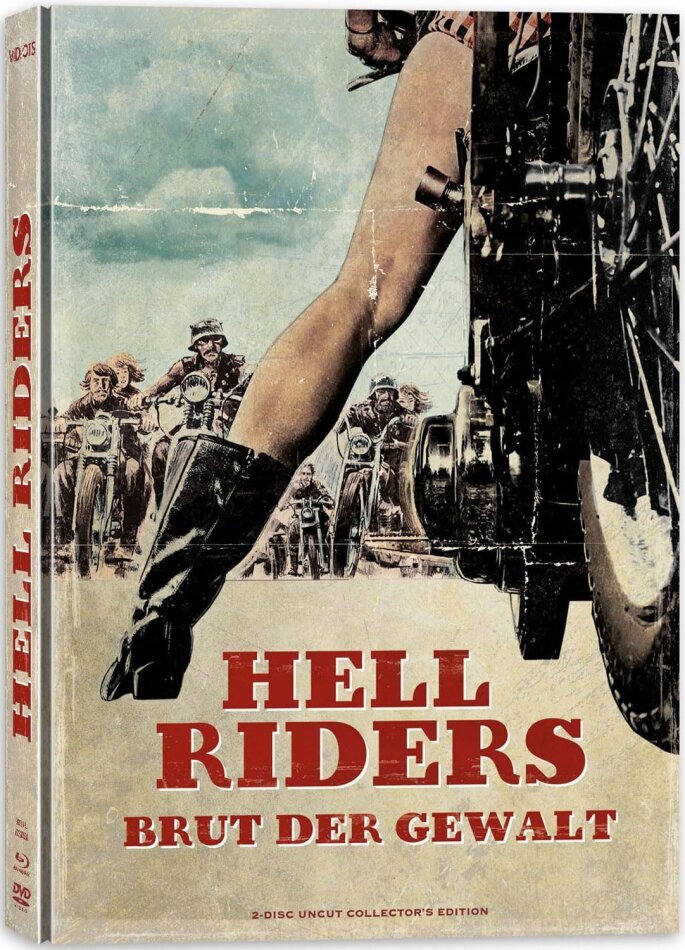 Hell Riders - Brut der Gewalt (1984) Cover A, Limited Edition, Mediabook, Uncut, Blu-ray + DVD