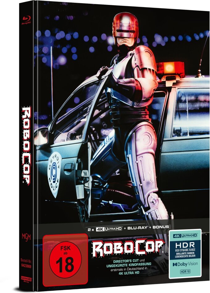 RoboCop (1987) Director's Cut, Kinoversion, Limited Collector's Edition, Mediabook, Uncut, 2 4K Ultra HDs + 2 Blu-rays