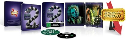 Beetlejuice (1988) / Beetlejuice Beetlejuice (2024) - Inklusive Leuchtschild (Limited Collector's Edition, Steelbook, 2 4K Ultra HDs)