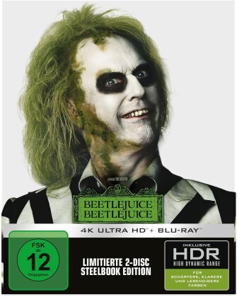 Beetlejuice Beetlejuice - Beetlejuice 2 (2024) (Limited Edition, Steelbook, 4K Ultra HD + Blu-ray)