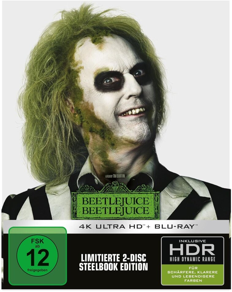 Beetlejuice Beetlejuice - Beetlejuice 2 (2024) Limited Edition, Steelbook, 4K Ultra HD + Blu-ray