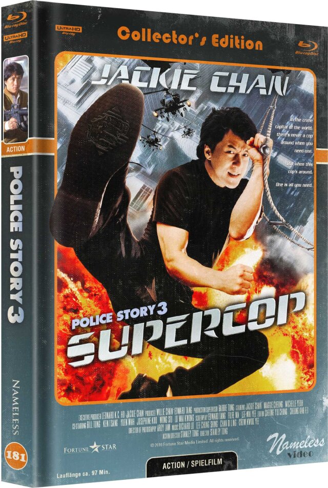 Police Story 3 - Supercop (1992) Cover B, Limited Collector's Edition, Mediabook, 4K Ultra HD + Blu-ray