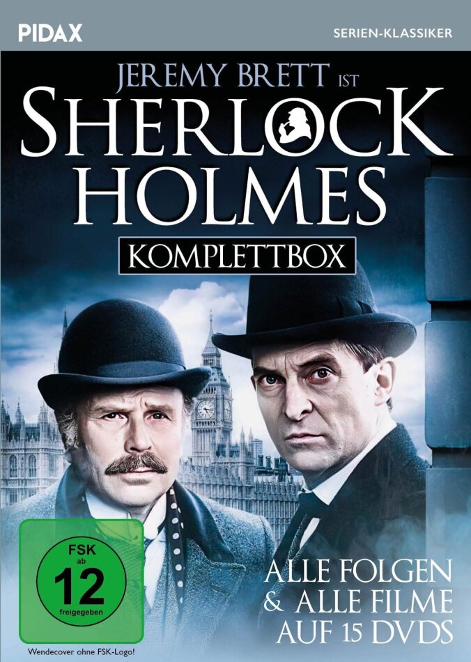 Sherlock Holmes - Komplettbox - Alle Folgen & alle Filme Pidax Serien-Klassiker, 15 DVDs